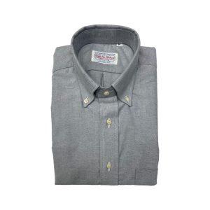 Brushed Oxford Button Shirt – Grey by Cable Car Clothiers.