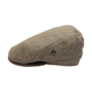 Silk Ivy Cap – Brown Herringbone by City Sport.