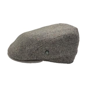 Silk Ivy Cap - Grey Herringbone