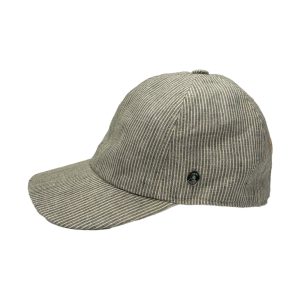 Linen Striped Baseball Cap by City Sport.